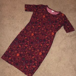 LuLaRoe burgundy Julia Dress